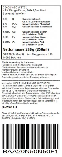 Spezial Bambusdünger FE PRO Premium 250ml mit extra Eisen