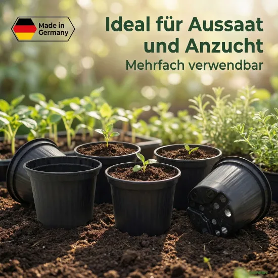 20 Runde Pflanztöpfe Ø 9 cm