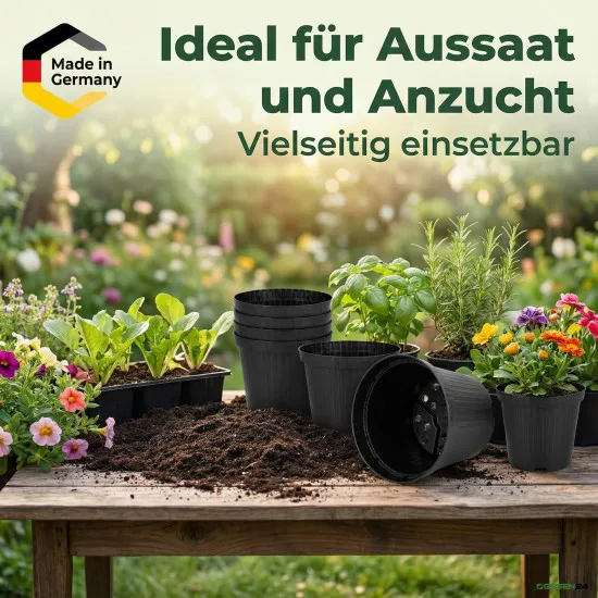 50 Runde Pflanztöpfe Ø 11 cm