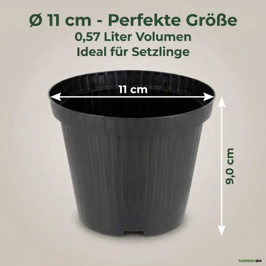 50 Runde Pflanztöpfe Ø 11 cm