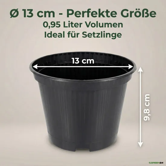 50 Runde Pflanztöpfe Ø 13 cm
