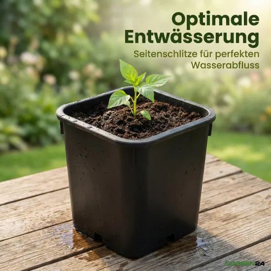 5 Stück XXL Pflanztöpfe 25 x 25 x 26 cm - 11 Liter Volumen