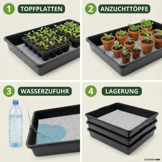 KM-XL565 Kapillar Gewächshaus-Wanne Profi wasserdicht für die automatische Bewässerung der Pflanzen per Kapillarmatte