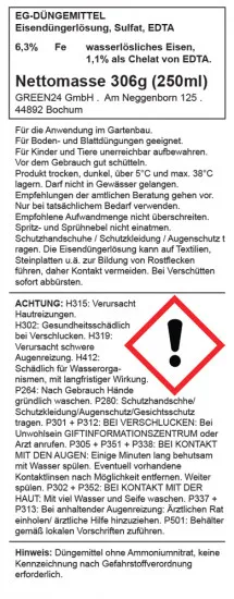 Rasen-Dünger Eisen Nachfüllpack 250ml für Rasen-Dünger Set