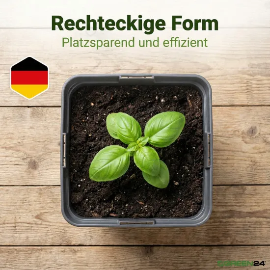 50 Stück XL Pflanztöpfe 16,0 x 16,0 x 16,5 cm - 3 Liter Volumen