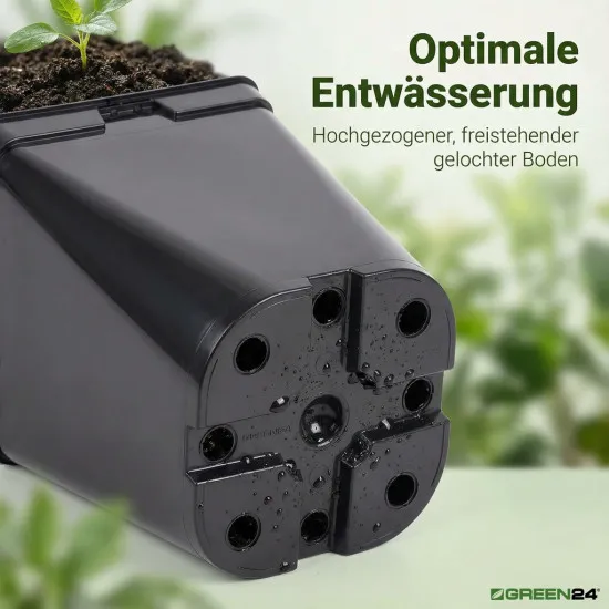 50 Stück XL Pflanztöpfe 16,0 x 16,0 x 16,5 cm - 3 Liter Volumen