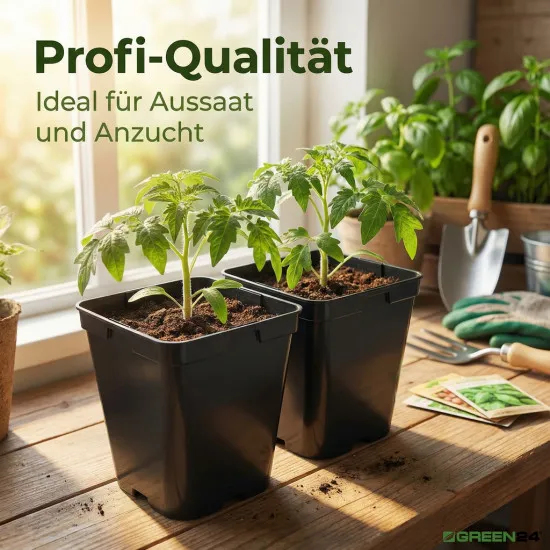 50 Stück XL Pflanztöpfe 16,0 x 16,0 x 16,5 cm - 3 Liter Volumen