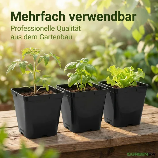 20 Stück XXL Pflanztöpfe 18,6 x 18,6 x 20,0 cm - 5 Liter Volumen