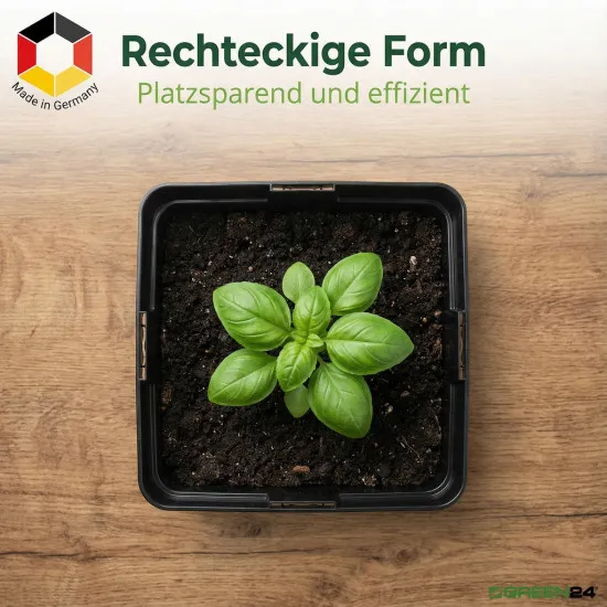 50 Stück XXL Pflanztöpfe 18,6 x 18,6 x 20,0 cm - 5 Liter Volumen