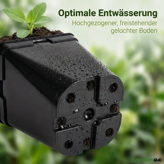 50 Stück XXL Pflanztöpfe 18,6 x 18,6 x 20,0 cm - 5 Liter Volumen