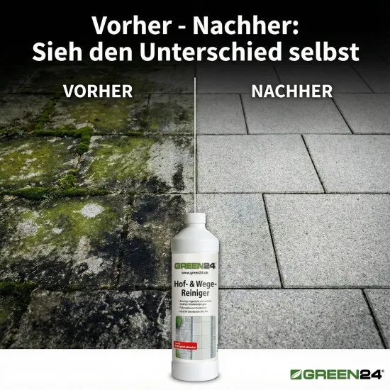 Profi Hof- und Wegereiniger 3 Liter - 600m² - Radikal Reiniger für Steinflächen aller Art