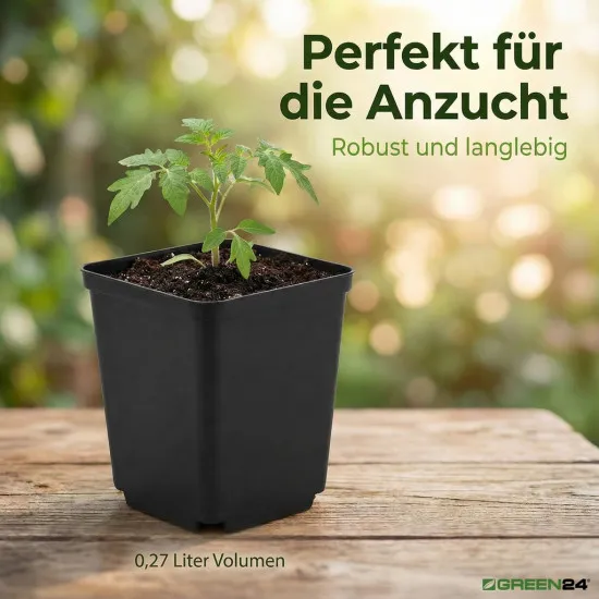 40 Stck. Pflanztöpfe 7x7x8cm Vierecktopf Profi Anzuchttopf