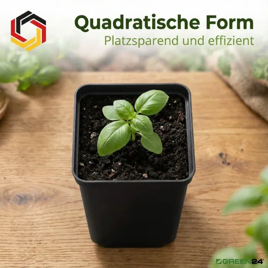 30 St. Pflanztöpfe 8x8x8,5cm Vierecktopf Profi Anzuchttopf