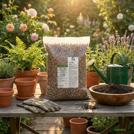 Blähton Kugeln Pflanzton Ton-Granulat - Körnung 8-16 mm - 5 Liter Premium