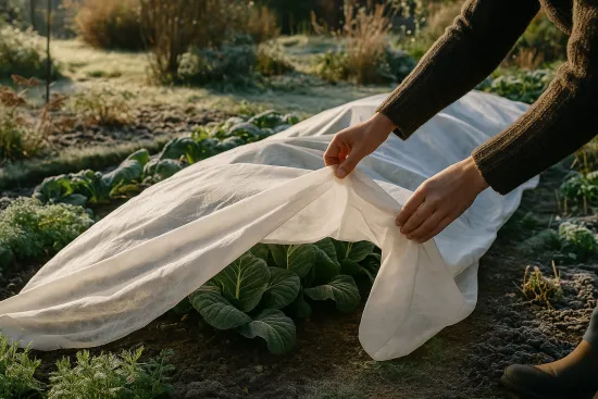 Garten-Vlies M300 – Optimaler Pflanzenschutz für Gemüse und Kräuter (35g/m², 240cm breit) je lfm