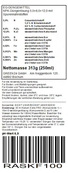 Rasen-Dünger Set XXL Volldünger für das ganze Jahr - mit Eisendünger flüssig für perfekten Rasen, ca. 1600m2 Traumrasen! (Rasen-Dünger Set XXL)