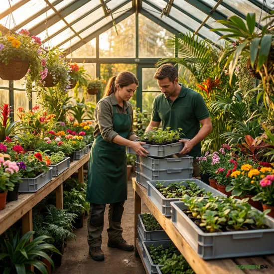 Eurobox Eurokiste 600x400x75mm - lebensmittelecht, geschlossene Griffe, Farbe hellgrau