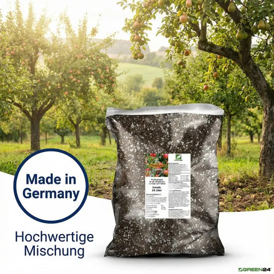 Obstpflanzen Erde - Spezial Substrat für Obstgehölze, Obstbäume und Nussbäume 10 Liter