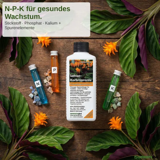 Calathea Crocata - Dünger (Safran-Korbmarante) - Mineralischer NPK Flüssigdünger 250ml