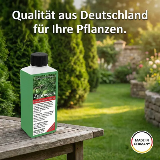 Zypressen-Dünger – Flüssigdünger für Cupressus, Cupressocyparis und weitere Arten 250ml