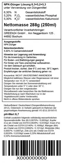 Magnolien-Dünger Magnolia NPK Düngemittel 250 ml für gesundes Wachstum, kräftige Blätter und prachtvolle Blüten