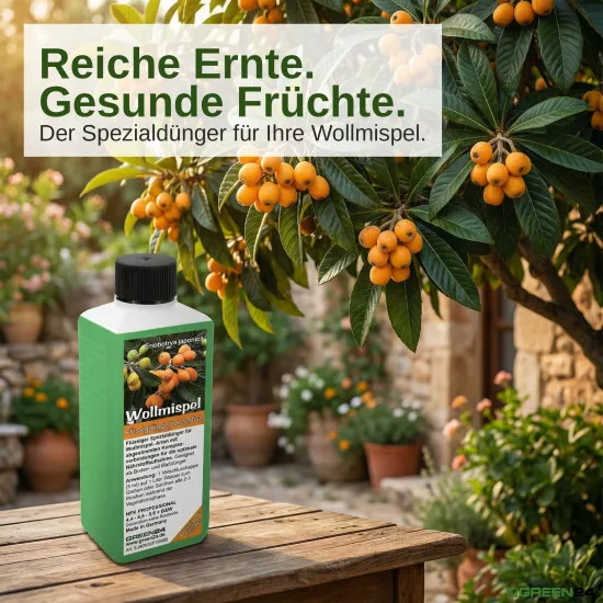 Eriobotrya japonica Dünger - Wollmispel NPK Flüssigdünger für kräftiges Wachstum und reichhaltige Fruchtbildung 250 ml