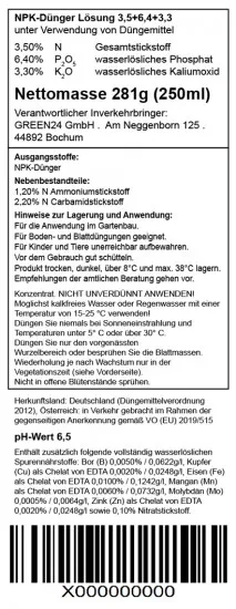 Heuchera-Dünger – Purpurglöckchen NPK Flüssigdünger 250 ml
