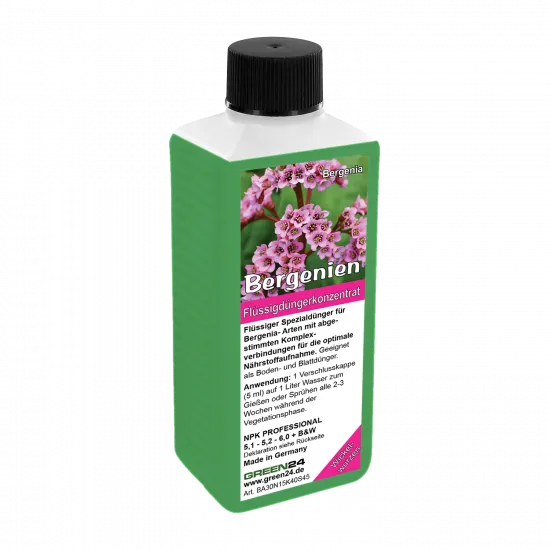 Bergenia-Dünger NPK Bergenien Flüssigdünger starke Blätter und kräftige Blüte 250 ml