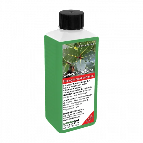 Gewürzlorbeer-Dünger für Laurus nobilis – Optimale Pflege und Vitalität für Ihren Echten Lorbeer NPK 250ml