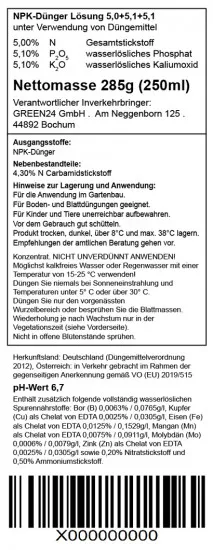 Korallenstrauch – Dünger Solanum pseudocapsicum 250 ml Mineralischer Flüssigdünger mit Spurenelementen | Für Korallenbäumchen / Korallenkirsche / Jerusalemkirsche | Blatt- & Wurzeldüngung