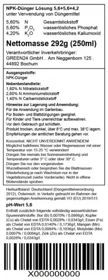 Zimmerlinde Dünger – 250ml Spezialdünger für Sparmannia africana | Fördert kräftiges Wachstum & gesunde Blätter | Ideal für alle Zimmerlinden
