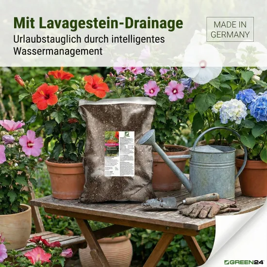 Hibiskus-Erde Premium – 10L Spezialsubstrat für tropische Blütenpracht