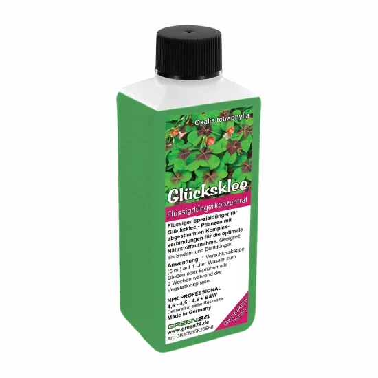 Glücksklee-Dünger - Spezial-Flüssigdünger für Oxalis tetraphylla Klee, vierblättriger Sauerklee - 250 ml
