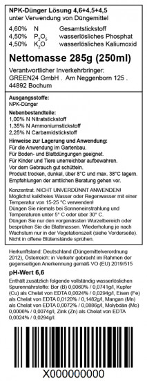 Glücksklee-Dünger - Spezial-Flüssigdünger für Oxalis tetraphylla Klee, vierblättriger Sauerklee - 250 ml