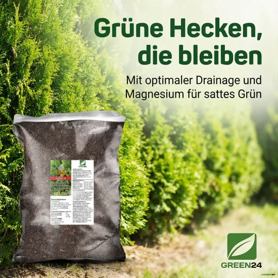 Thuja & Chamaecyparis Erde 10L Profi-Linie – Das Hecken-Substrat für dichten, grünen Sichtschutz