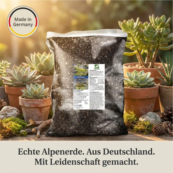 Alpin & Wüsten Erde 10 L Profi Linie - Spezial-Substrat für Steingarten & Sukkulenten