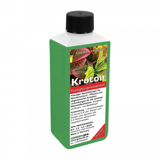 Kroton Dünger 250 ml – Flüssigdünger für Codiaeum variegatum, Wunderstrauch