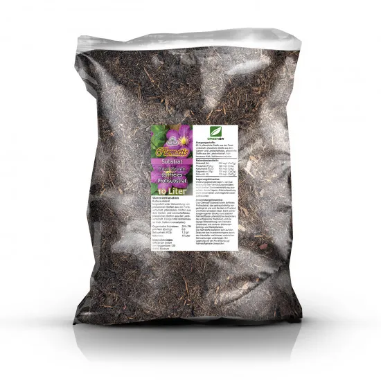 Clematis Umpflanz-Set – 10 Liter Torffreie Erde + 250ml Dünger für Blütenpracht