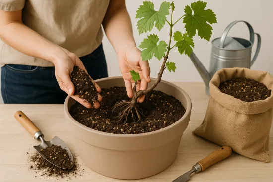 Weinreben Umpflanz-Set - 10L Winzer-Substrat + 250ml Spezialdünger