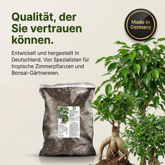 Ficus-Erde Substrat PROFI LINIE – 10L Spezialerde für alle Ficus-Arten