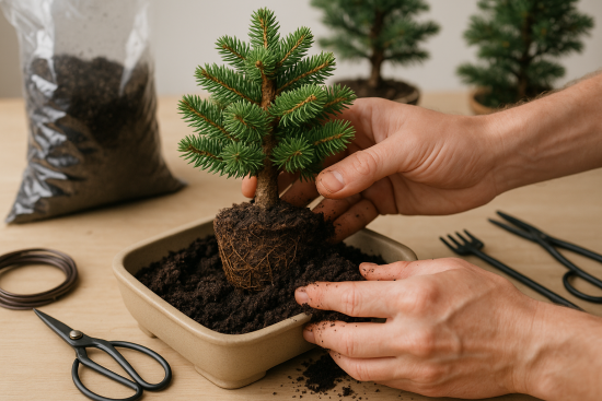Fichten Umpflanz-Set – 10L Waldboden-Erde + 250ml Dünger