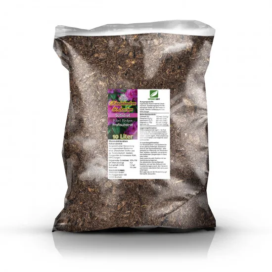 Rhododendron Umpflanz-Set – 10L Spezial-Erde + 250ml Dünger für Moorbeetpflanzen