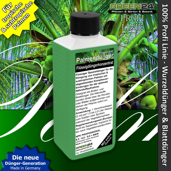 Palm Tree Liquid Fertilizer HighTech NPK, Root, Soil, Foliar, Fertiliser - Professional Plant Food 250ml