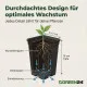 10 Stck. Vierecktopf 7 x 7 x 18 cm - Profi Spezialtopf für die Anzucht von Tiefwurzlern