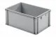 Eurobox Eurokiste 600x400x280mm - lebensmittelecht, geschlossene Griffe, Farbe hellgrau