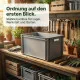 Eurobox Eurokiste 600x400x280mm - lebensmittelecht, geschlossene Griffe, Farbe hellgrau