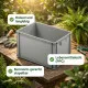 Eurobox Eurokiste 600x400x280mm - lebensmittelecht, geschlossene Griffe, Farbe hellgrau