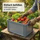 Eurobox Eurokiste 600x400x280mm - lebensmittelecht, geschlossene Griffe, Farbe hellgrau
