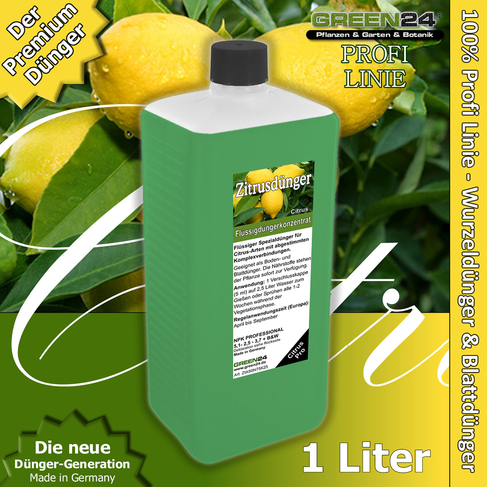 Floravera Premium Citrus Bio-Flüssigdünger 1 Liter - Spezialdünger Für Zitruspflanzen