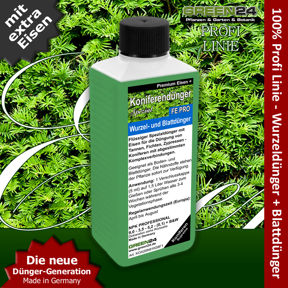 Spezial Koniferen Dunger Fe Pro 250ml Fur Tannen Fichten Kiefern
